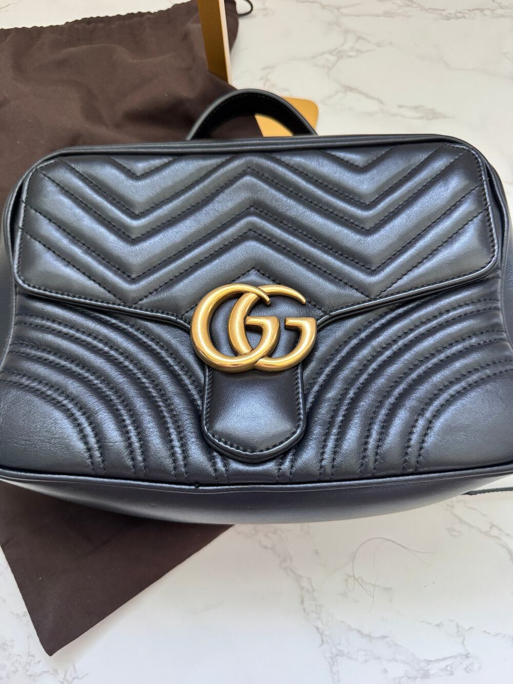Gucci GG Marmont Matelassé Top Handle and Crossbody Bag